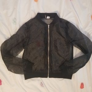 H&M black mesh jacket